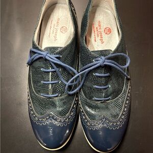 Marc Joseph New York Golf Style Oxford Shoes – Blue Leather – Size 9